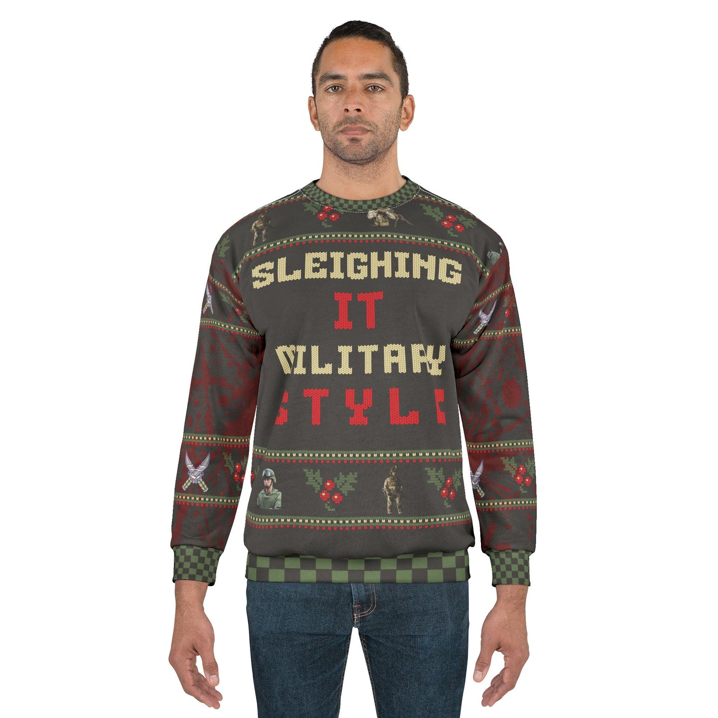 UGLY Christmas Sweater - MILITARY - Sleighing It ... Military Style