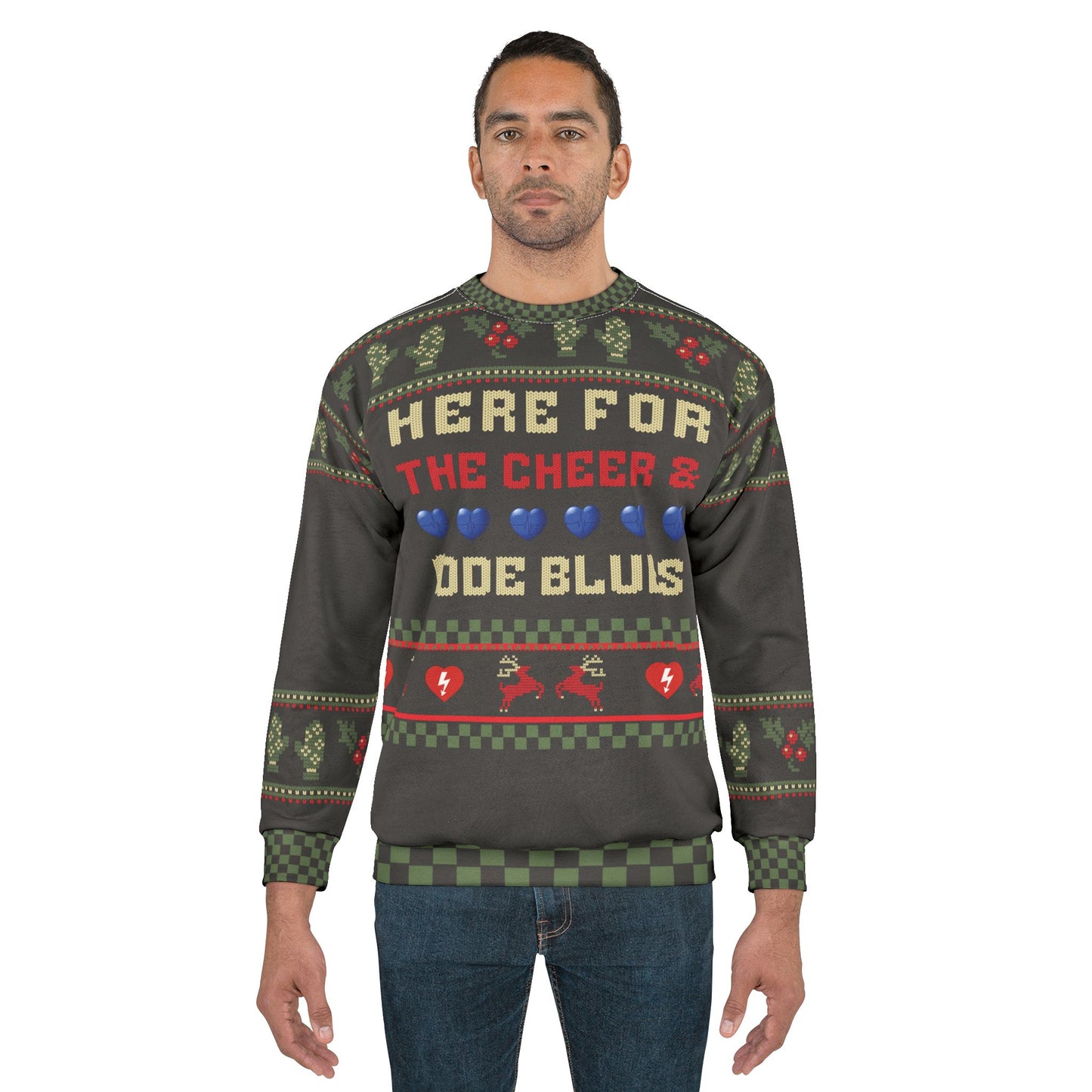 UGLY Christmas Sweater -NURSE - Here for the Cheer and ...