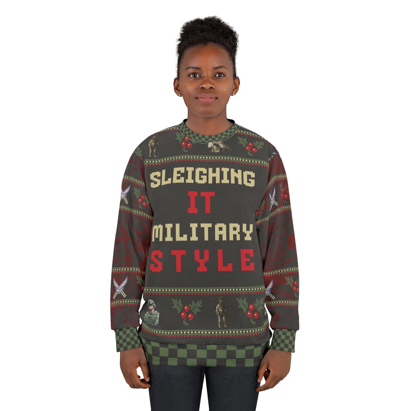 UGLY Christmas Sweater - MILITARY - Sleighing It ... Military Style
