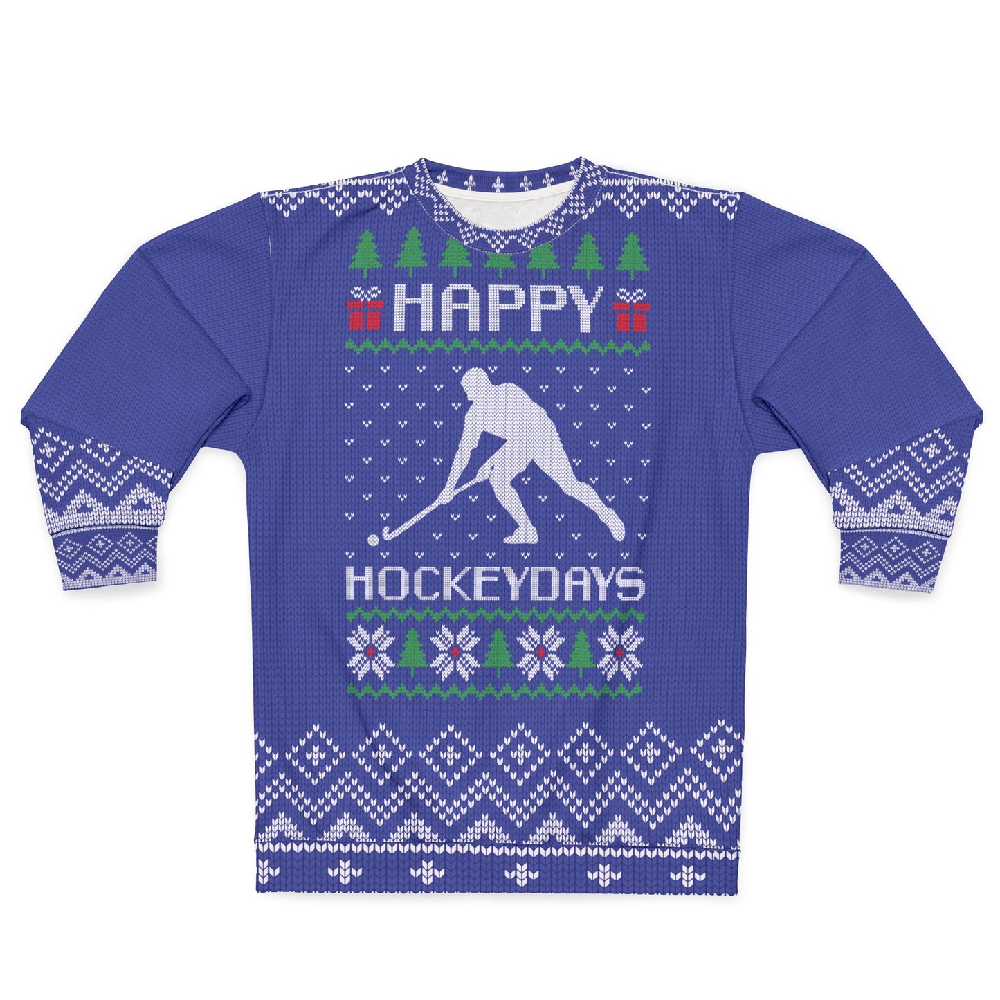 UGLY Christmas Sweater - HOCKEY - Happy Hockeydays - CAN BE PERSONALIZED