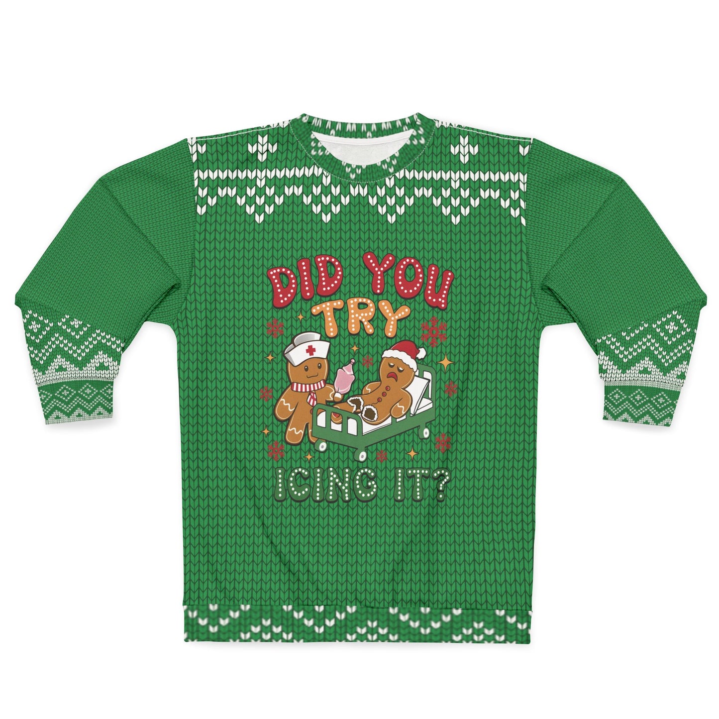 UGLY Christmas Sweater -NURSE - Need to "Ice" It