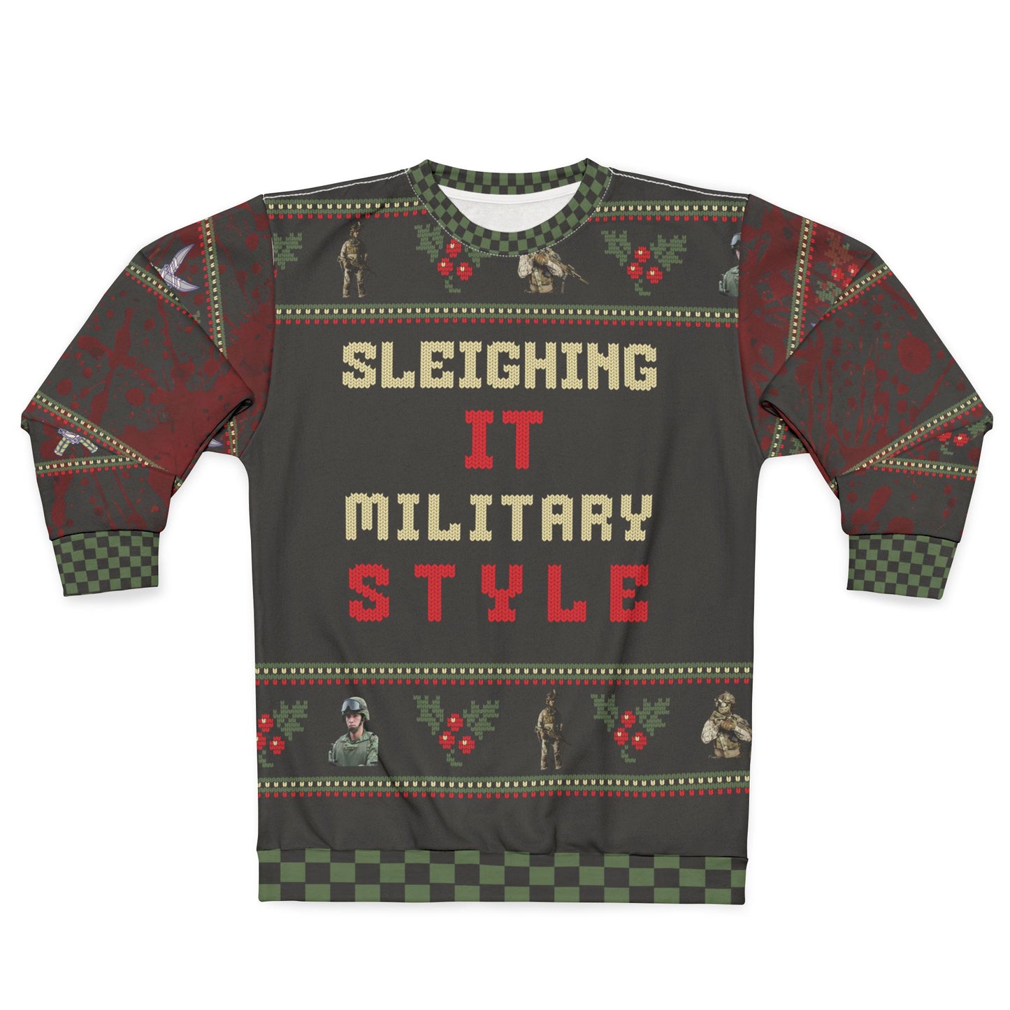 UGLY Christmas Sweater - MILITARY - Sleighing It ... Military Style