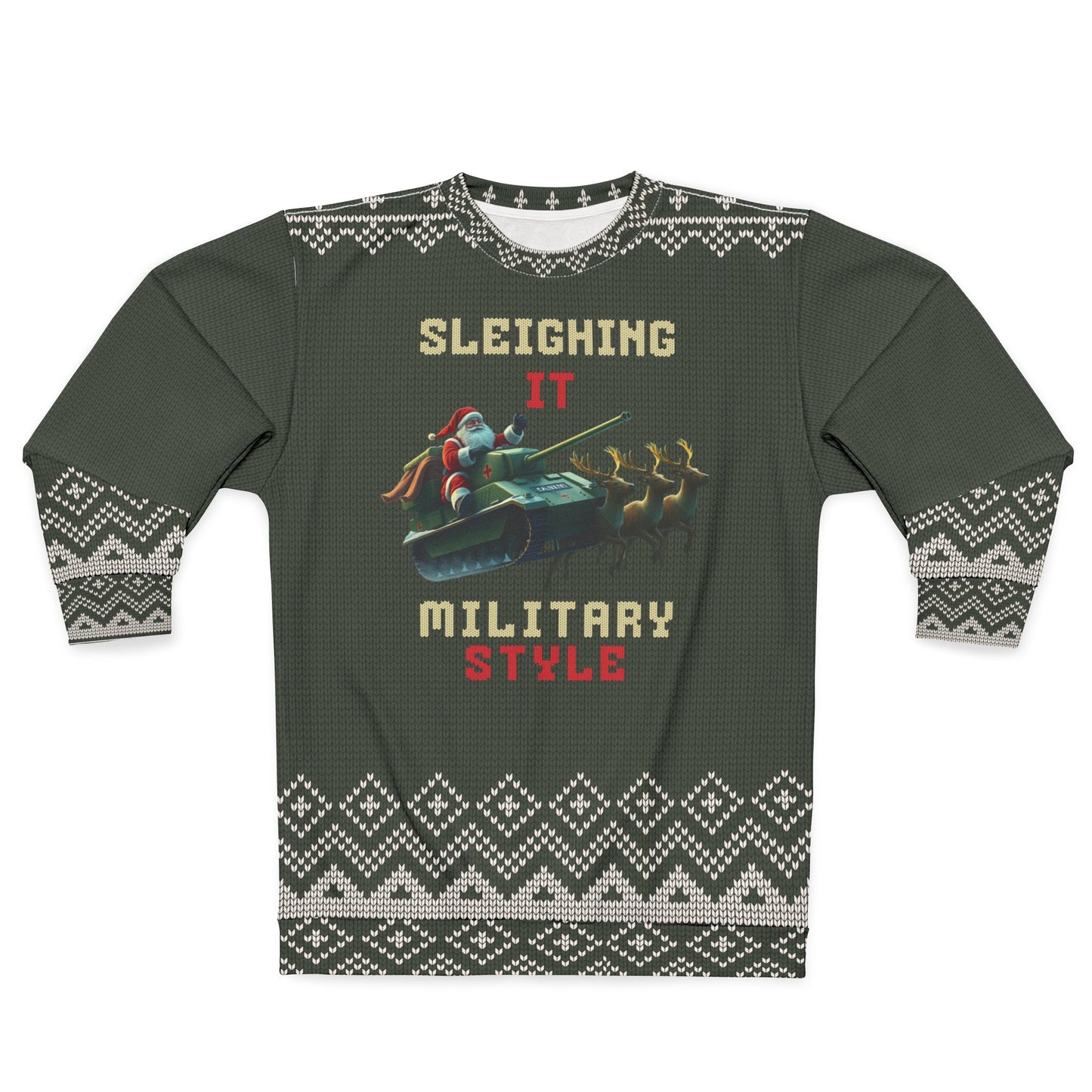 UGLY Christmas Sweater - MILITARY - Sleighing It ... Military Style