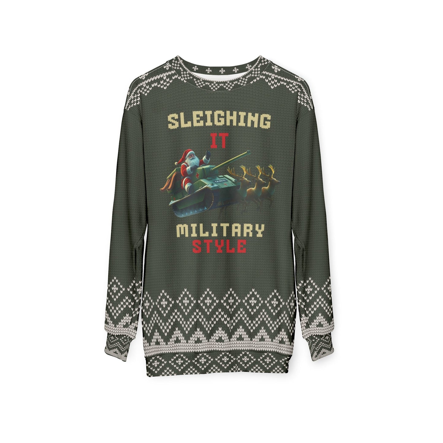 UGLY Christmas Sweater - MILITARY - Sleighing It ... Military Style