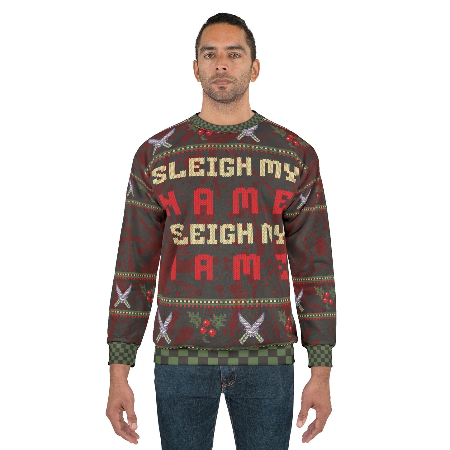 UGLY Christmas Sweater - MATURE - Can be PERSONALIZED "Sleigh my Name"