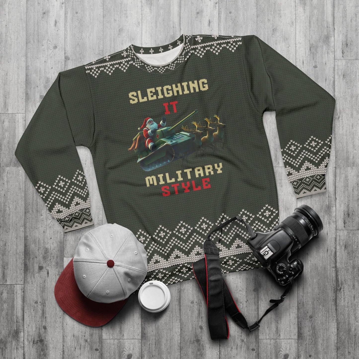 UGLY Christmas Sweater - MILITARY - Sleighing It ... Military Style