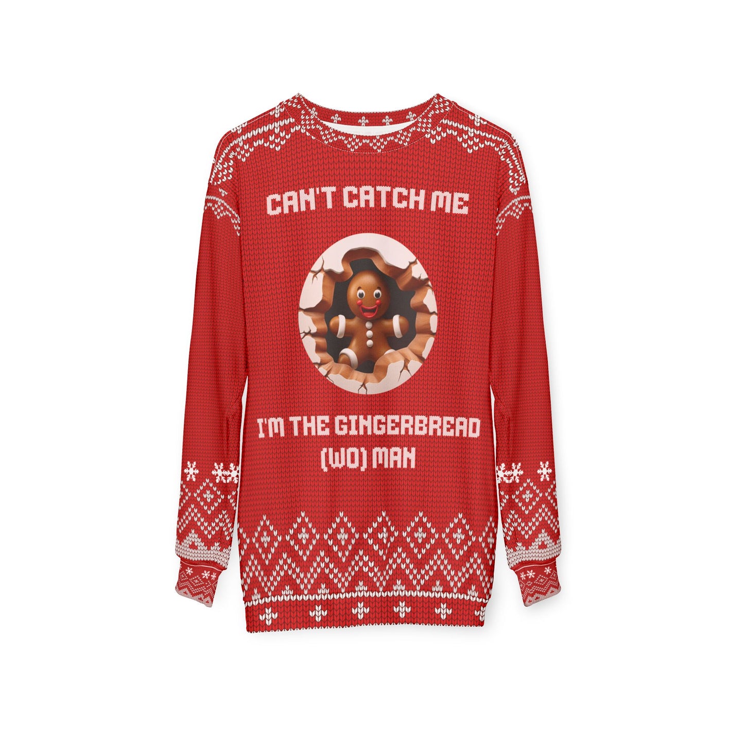 Ugly Christmas Sweater - GINGERBREAD MAN or (WO)MAN - Your Choice