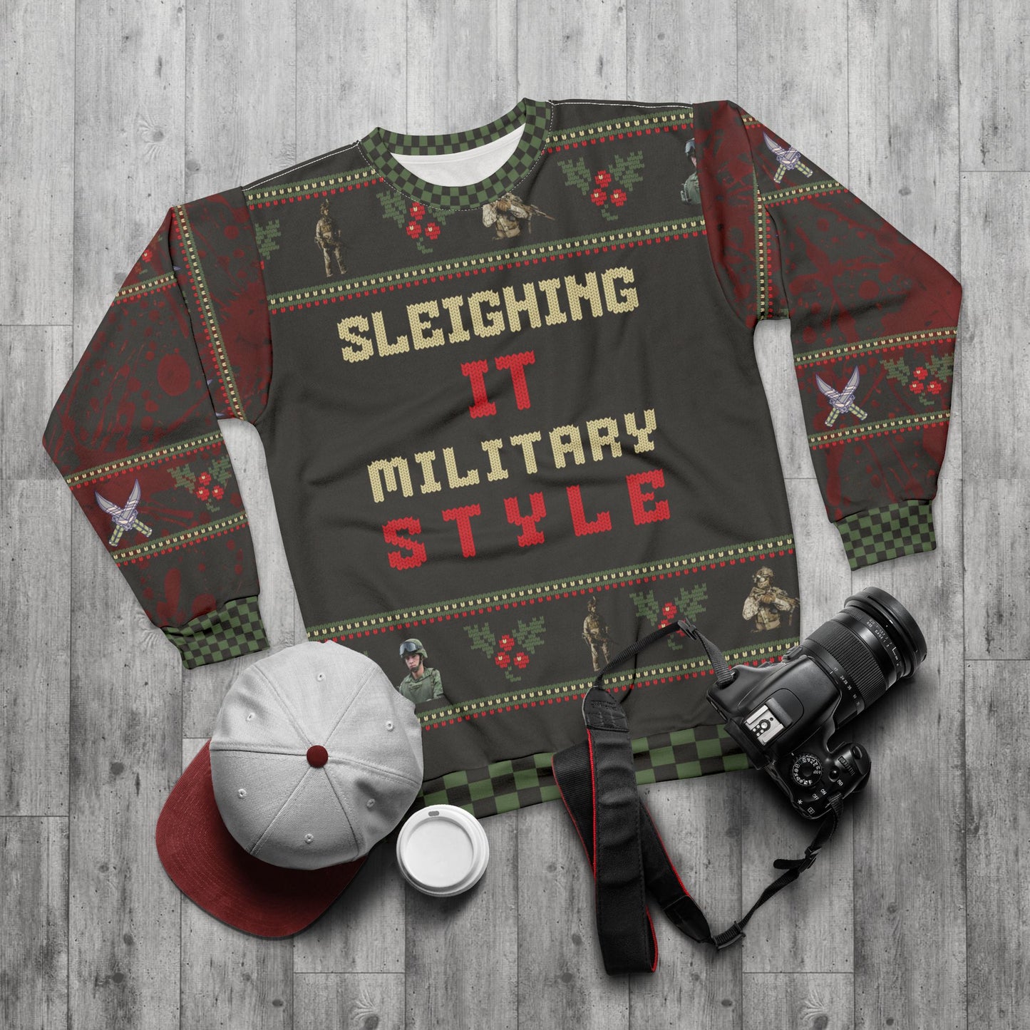 UGLY Christmas Sweater - MILITARY - Sleighing It ... Military Style