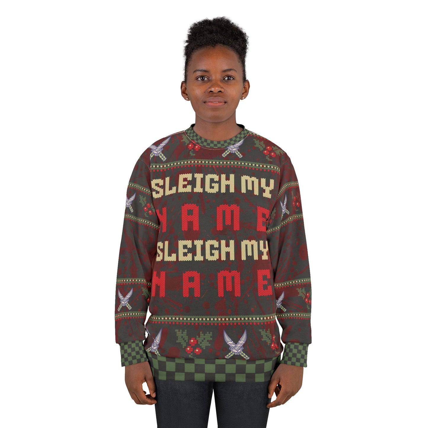 UGLY Christmas Sweater - MATURE - Can be PERSONALIZED "Sleigh my Name"