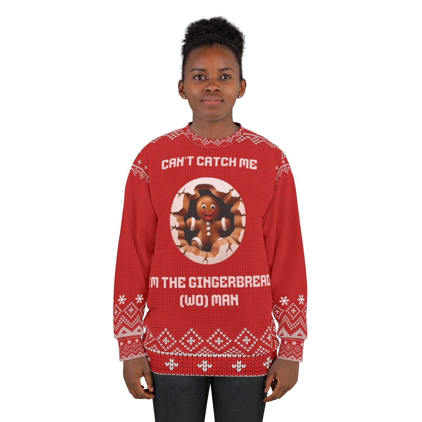 Ugly Christmas Sweater - GINGERBREAD MAN or (WO)MAN - Your Choice