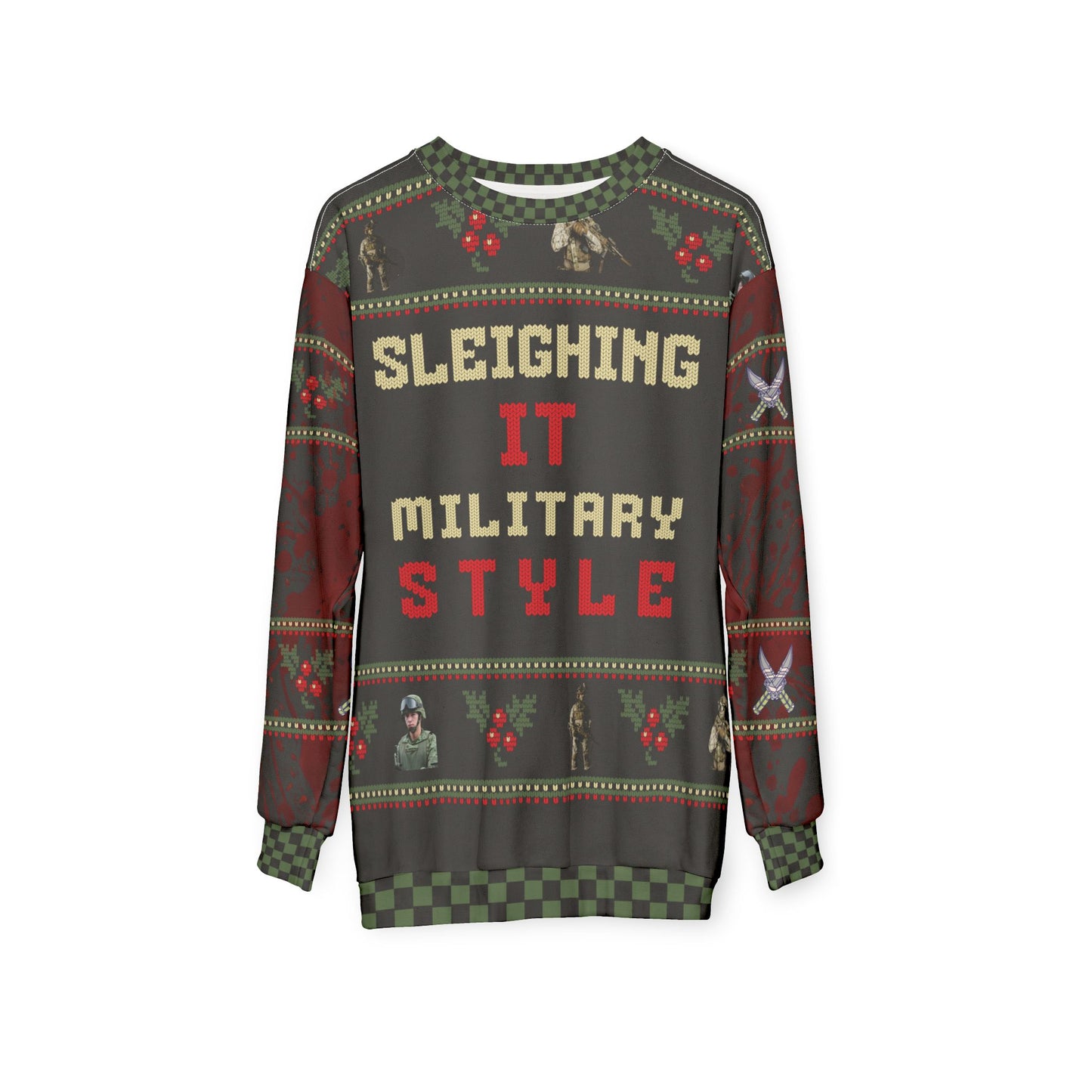 UGLY Christmas Sweater - MILITARY - Sleighing It ... Military Style