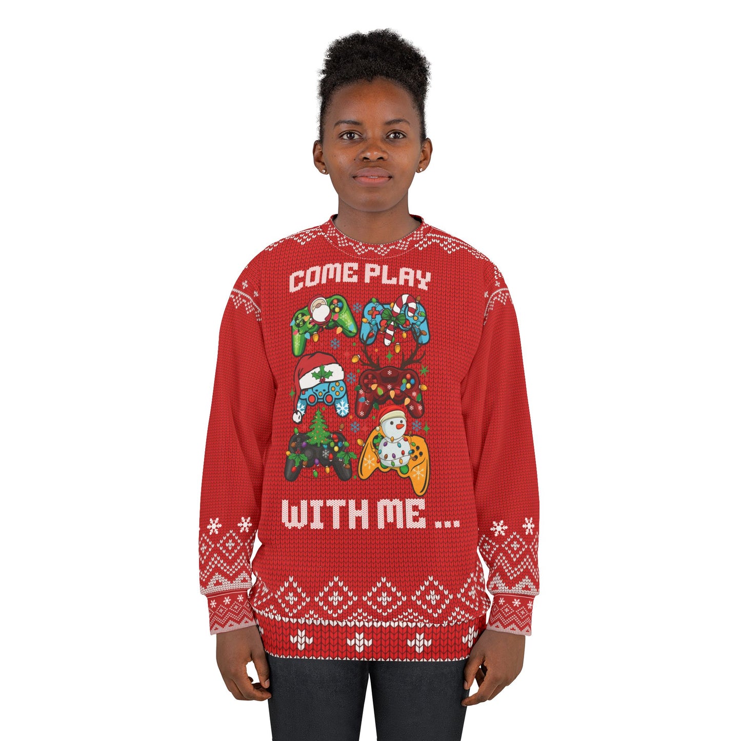 Ugly Christmas Sweater - GAMER - Come Play with Me