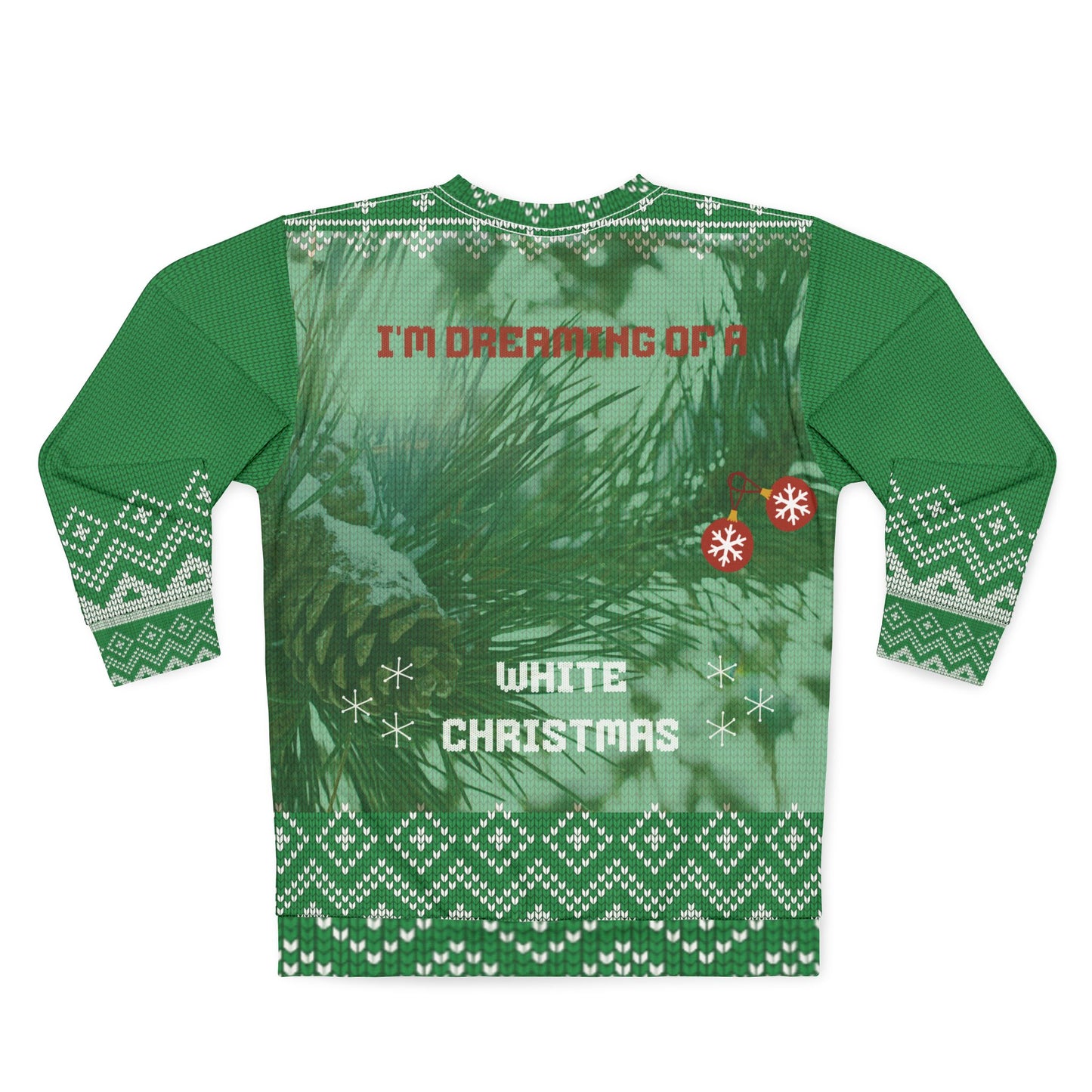 UGLY Christmas Sweater - MATURE - Santa White Christmas