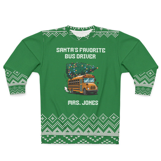 UGLY Christmas Sweater - School Bus Driver - Can Be Personalized