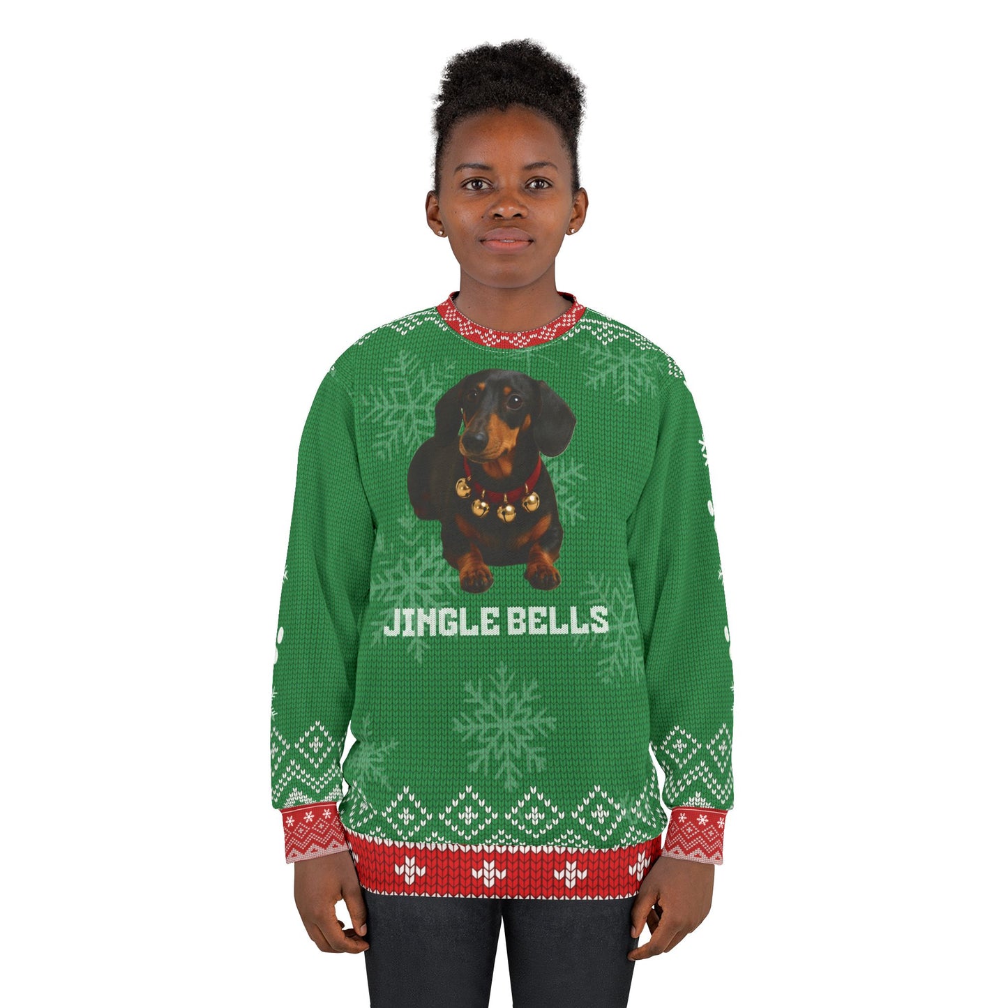 Dachshund Christmas Sweater • Funny “Jingle Bells” Doxie Sweatshirt • Wiener Dog Holiday Sweater • Cute Dog Lover Xmas Gift