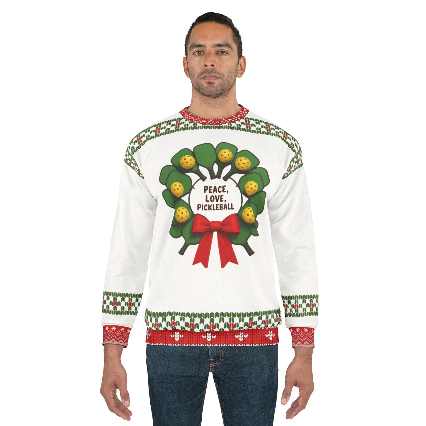 Merry Dinkmas Pickleball Ugly Christmas Sweater • Funny Pickleball Sweatshirt • Holiday Dinkmas Gift for Pickleball Players