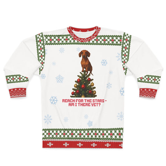 Dachshund Christmas Sweater • Funny Doxie on Tree Xmas Sweatshirt • Wiener Dog Holiday Sweater • Cute Dog Lover Gift • Festive Winter Top