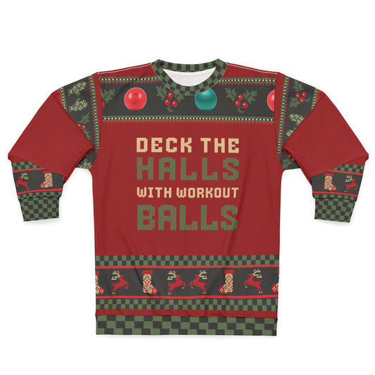 UGLY Christmas Sweater - Deck the Halls with Workout Balls