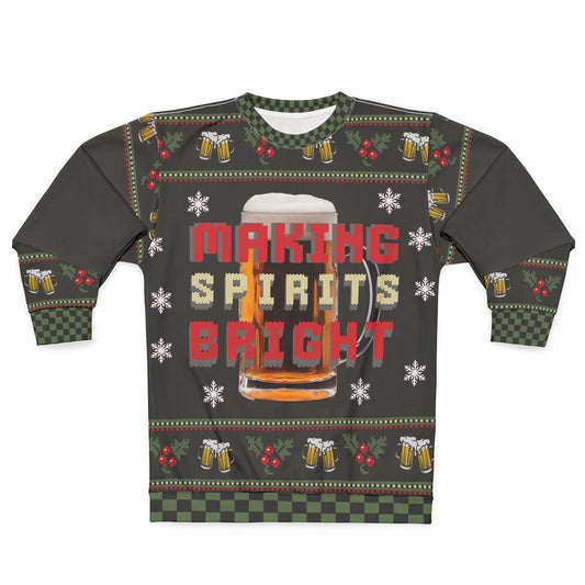 UGLY Christmas Sweater (Sweatshirt) - Mug of Beer "Makings Spirits Bright"