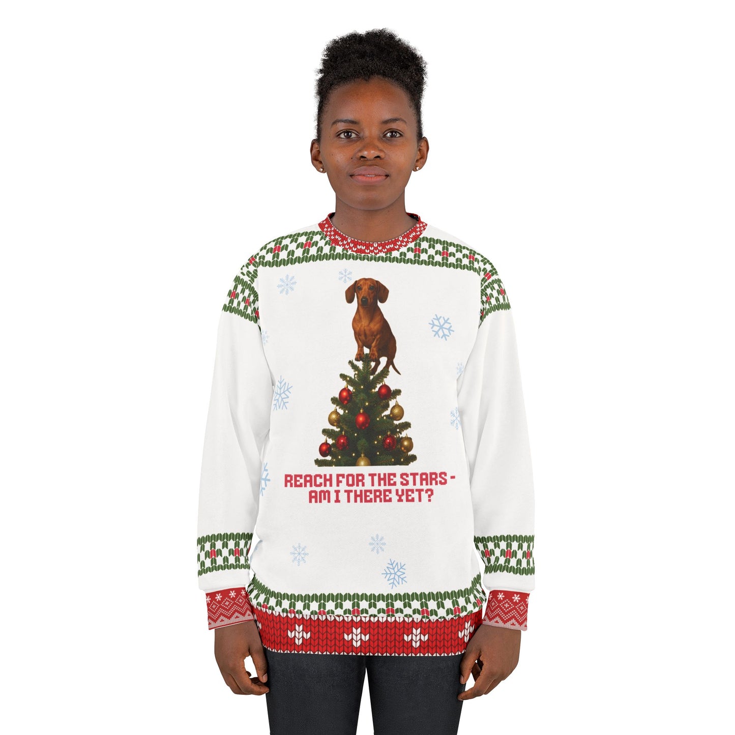 Dachshund Christmas Sweater • Funny Doxie on Tree Xmas Sweatshirt • Wiener Dog Holiday Sweater • Cute Dog Lover Gift • Festive Winter Top