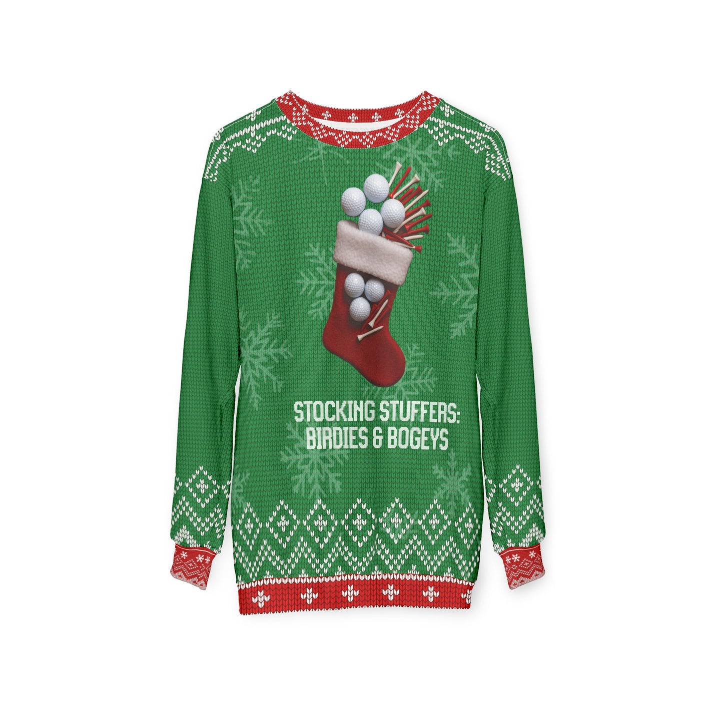 Stocking Stuffers: Birdies & Bogeys Ugly Christmas Sweater – Funny Golf Christmas Sweatshirt | Holiday Sweater for Golfers | Christmas Gift for Him or Her