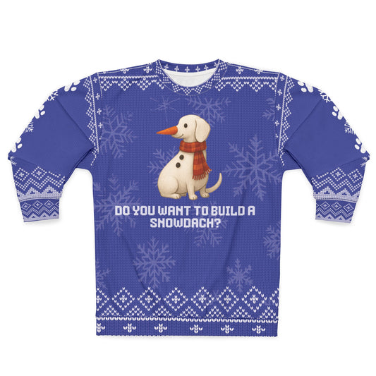 Dachshund Christmas Sweater • Snowdach Snowman Doxie Sweatshirt • Funny Wiener Dog Holiday Sweater • Cute Dog Lover Xmas Gift