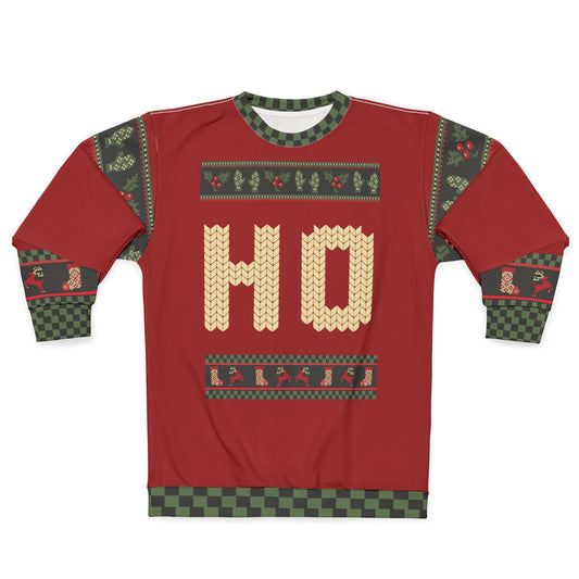 UGLY Christmas Sweater - COUPLES - HO - Goes with Here For the Ho Ho Ho's - Sure to get some laugs