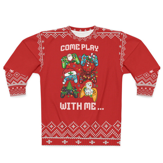 Ugly Christmas Sweater - GAMER - Come Play with Me