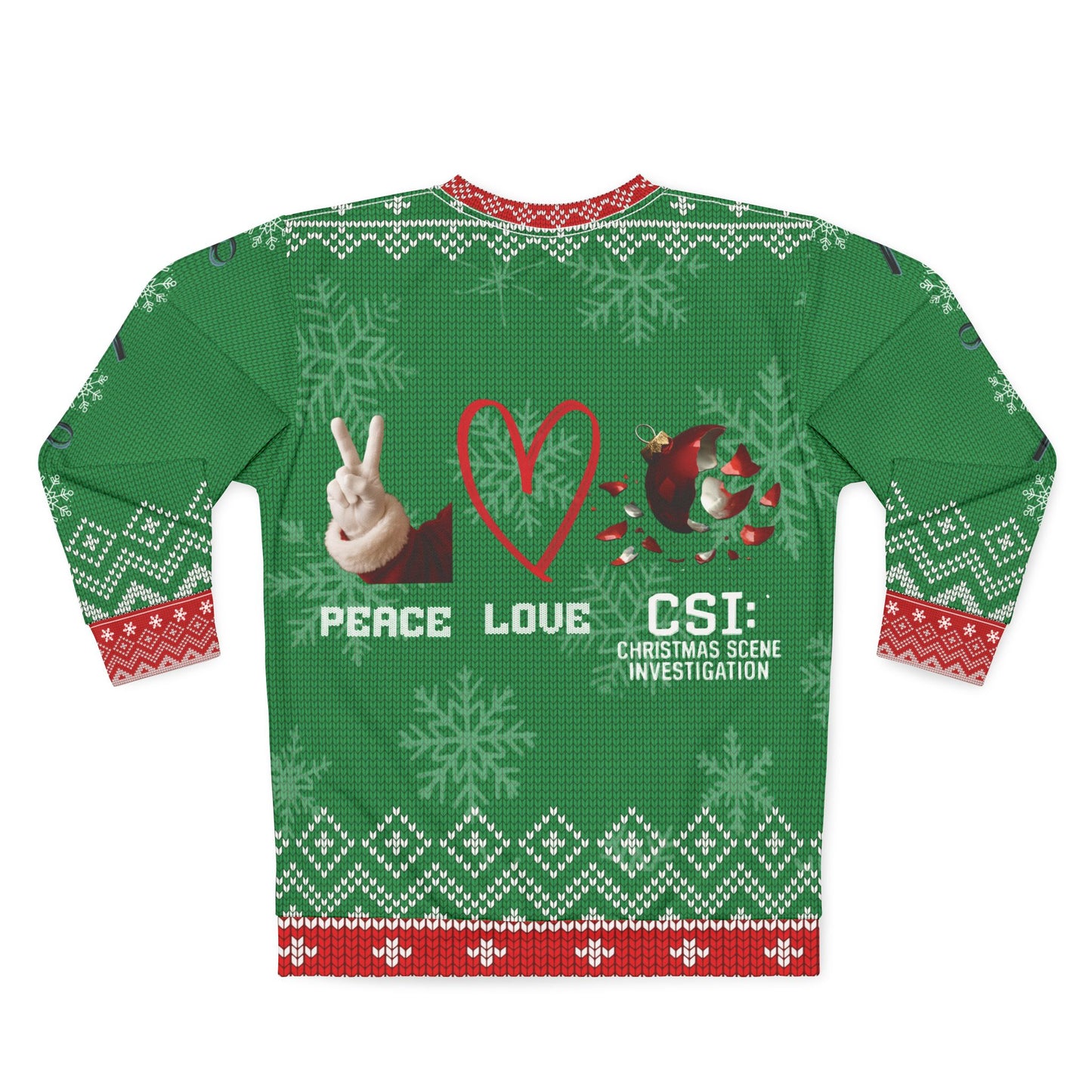 Crime Show Christmas Sweater • Red-Splattered Xmas Sweatshirt • Dark Humor Holiday Sweater • True Crime Fan Gift • Funny Winter Top