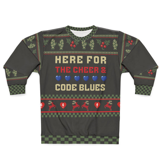 UGLY Christmas Sweater -NURSE - Here for the Cheer and ...