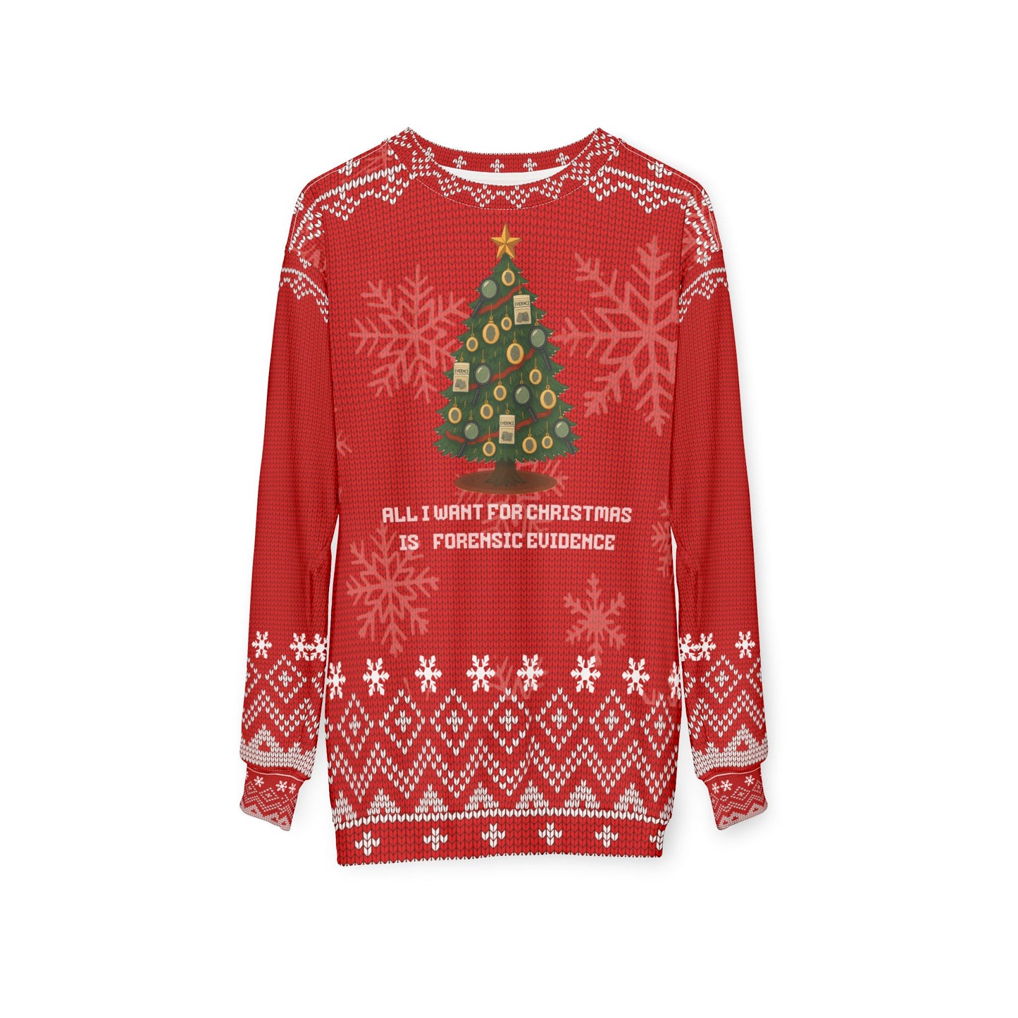Crime Show Christmas Sweater • Forensic Evidence Xmas Sweatshirt • True Crime Fan Gift • Funny Detective Holiday Sweater • CSI Christmas Top