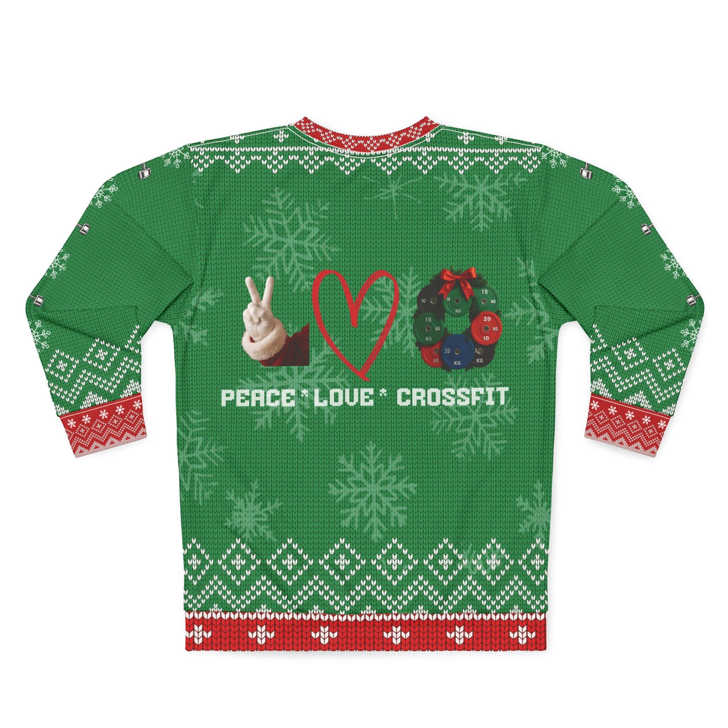 Drop It Like a Squat Funny CrossFit Ugly Christmas Sweater – Gym Lover Holiday Sweatshirt, Fitness Gift for Men & Women, Funny Workout Xmas Jumper**