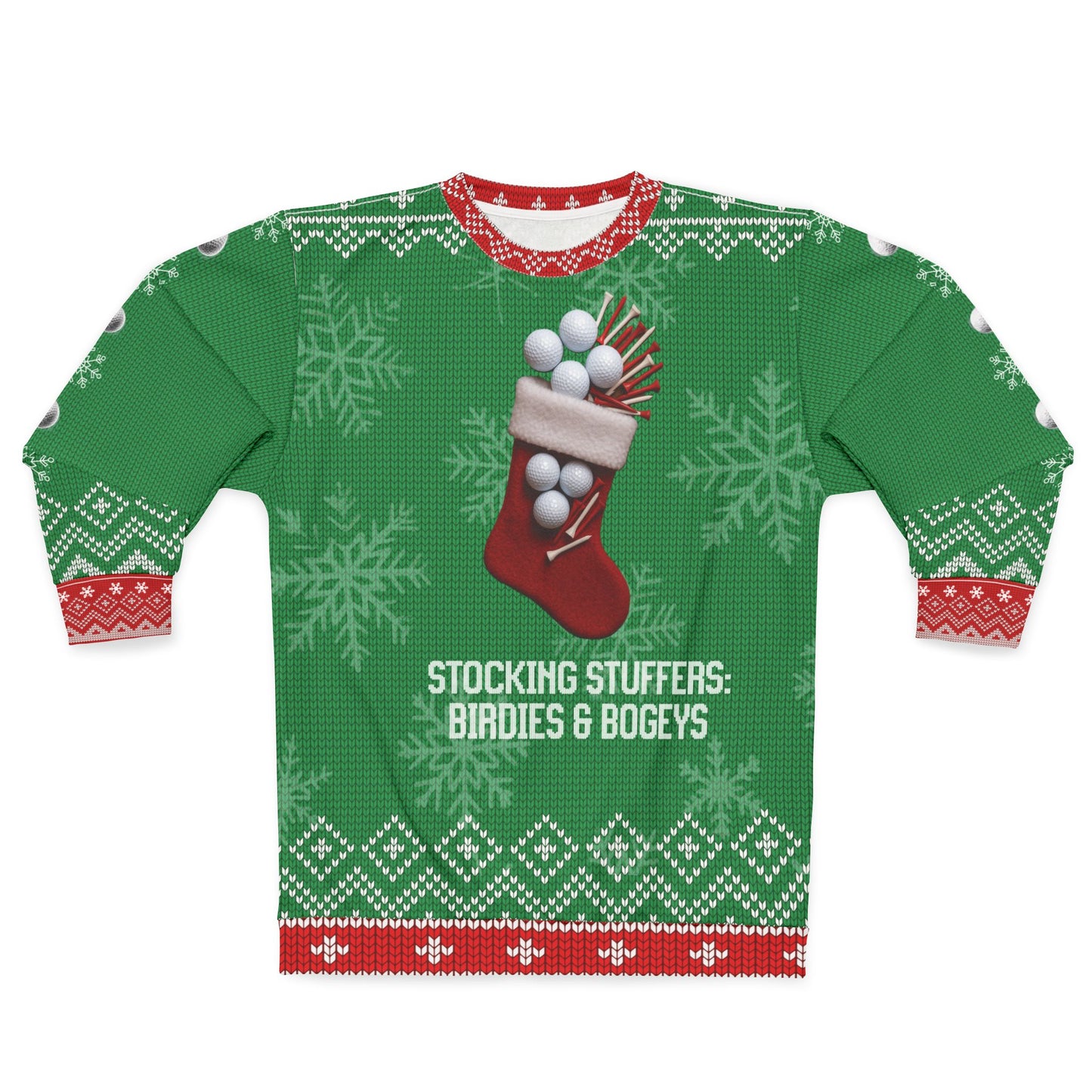 Stocking Stuffers: Birdies & Bogeys Ugly Christmas Sweater – Funny Golf Christmas Sweatshirt | Holiday Sweater for Golfers | Christmas Gift for Him or Her