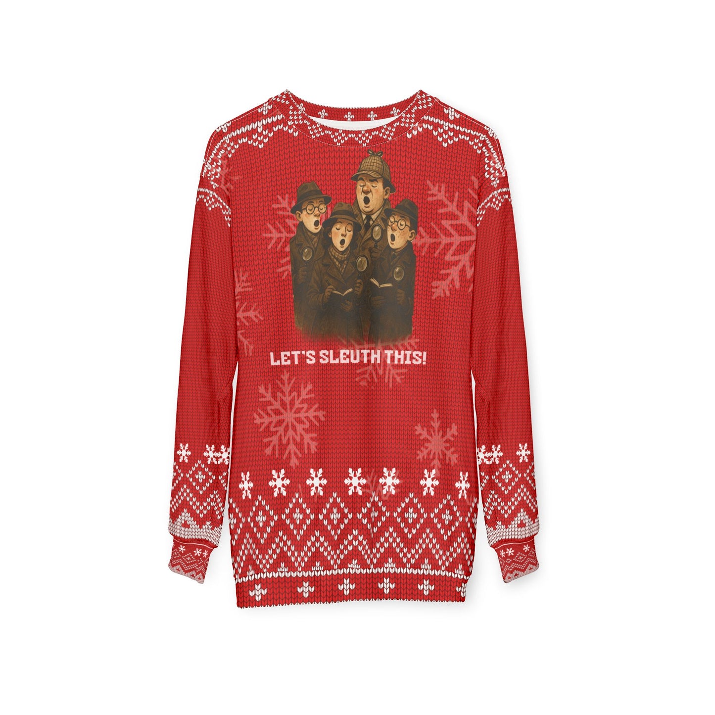 Detective Christmas Sweater • “Let’s Sleuth This!” Funny Mystery Holiday Sweatshirt • True Crime Xmas Sweater • Unique Gift for Sleuth Fans