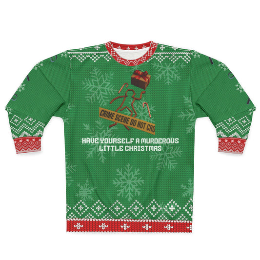 Crime Show Christmas Sweater • Murderous Little Christmas Sweatshirt • Funny True Crime Holiday Sweater • Dark Humor Xmas Gift