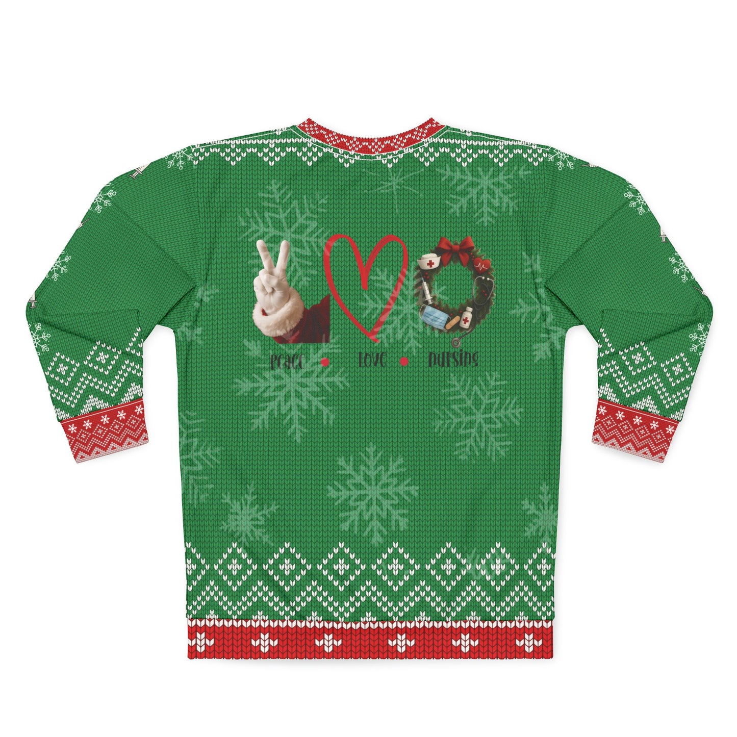 Nurse Christmas Sweater | One Dose of Cheer Please | Christmas Cheer Shots Retro Nurse Sweatshirt | Funny RN LPN CNA Holiday Gift