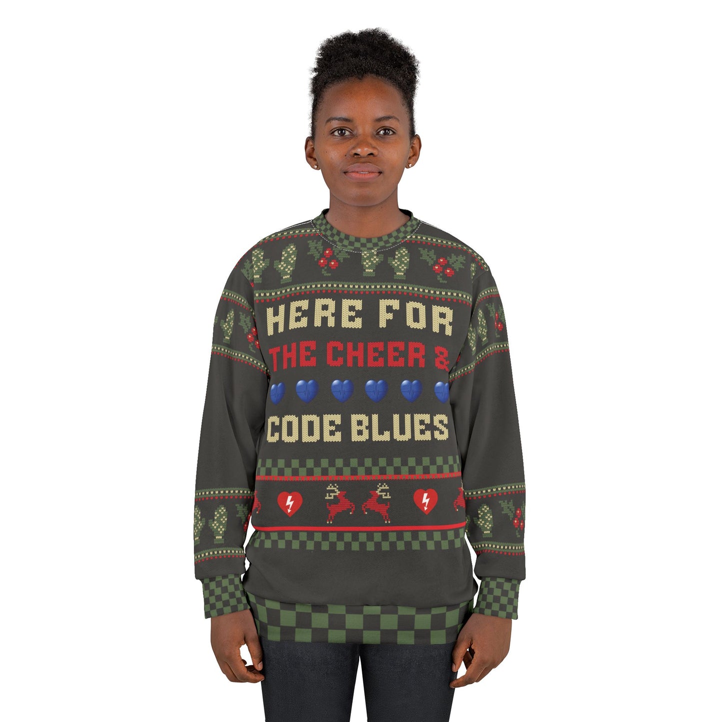 UGLY Christmas Sweater -NURSE - Here for the Cheer and ...
