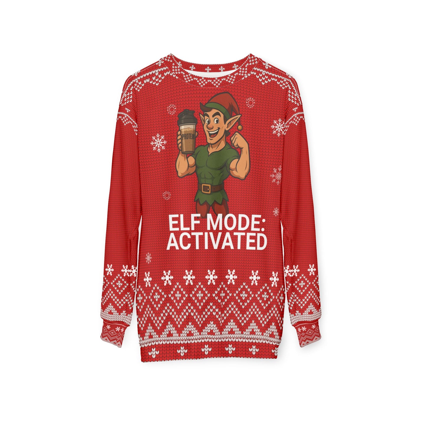 “Elf Mode: Activated” – Funny CrossFit Ugly Christmas Sweater / Sweatshirt