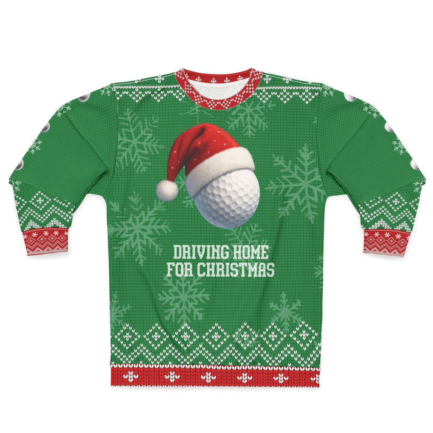 Driving Home for Christmas Ugly Christmas Sweater – Funny Golf Christmas Sweatshirt | Holiday Sweater for Golfers, Christmas Gift for Him or Her
