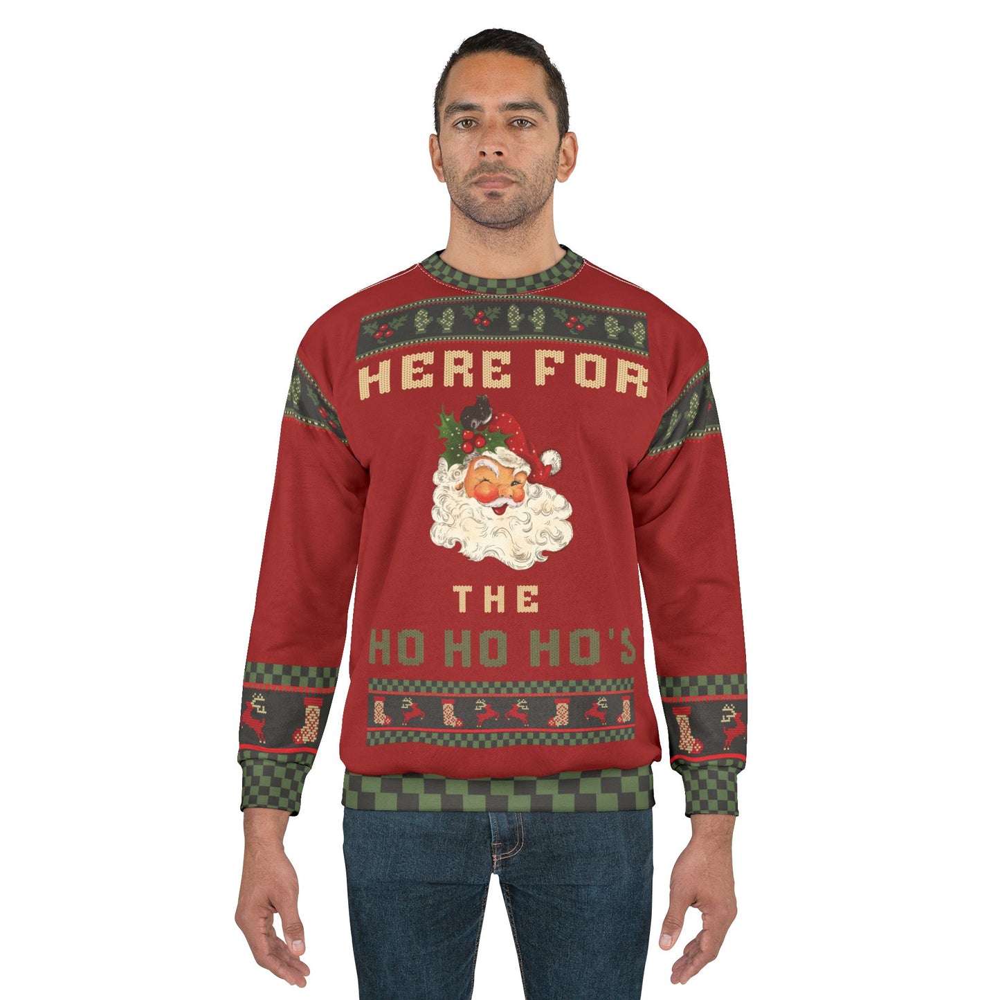 UGLY Christmas Sweater - COUPLES - Goes with "HO" - Sure to get some laughs