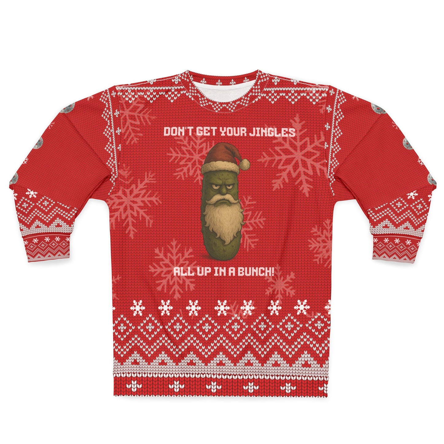 Funny Grumpy Pickle Ugly Christmas Sweater (Sweatshirt) – Sarcastic Holiday Sweatshirt